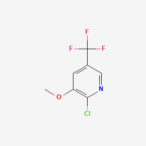 2-Chloro-3-methoxy-5-(trifluoromethyl)pyridine chemical structure (CAS 1227563-67-8)