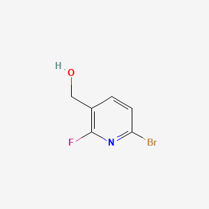 (6-Bromo-2-fluoropyridin-3-yl)methanol chemical structure (CAS 1227563-78-1)