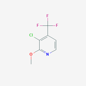 3-Chloro-2-methoxy-4-(trifluoromethyl)pyridine chemical structure (CAS 1227563-79-2)