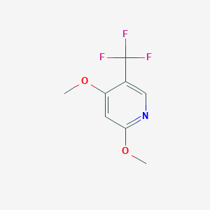 2,4-Dimethoxy-5-(trifluoromethyl)pyridine chemical structure (CAS 1227570-73-1)