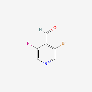 3-Bromo-5-fluoroisonicotinaldehyde chemical structure (CAS 1227573-02-5)