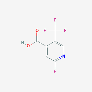 2-Fluoro-5-(trifluoromethyl)isonicotinic acid chemical structure (CAS 1227574-99-3)