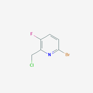 6-Bromo-2-(chloromethyl)-3-fluoropyridine chemical structure (CAS 1227575-18-9)