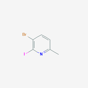 3-Bromo-2-iodo-6-methylpyridine chemical structure (CAS 1227577-30-1)