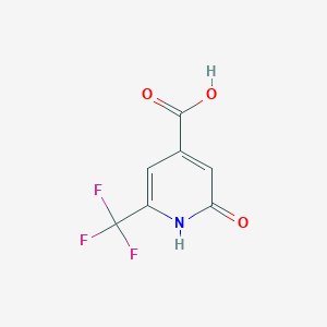 2-Oxo-6-(trifluoromethyl)-1,2-dihydropyridine-4-carboxylic acid chemical structure (CAS 1227580-92-8)