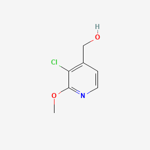 3-Chloro-4-hydroxymethyl-2-methoxypyridine chemical structure (CAS 1227586-24-4)