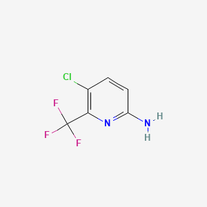 5-Chloro-6-(trifluoromethyl)pyridin-2-amine chemical structure (CAS 1227595-72-3)