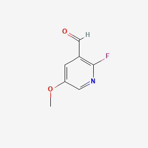 2-Fluoro-5-methoxynicotinaldehyde chemical structure (CAS 1227597-35-4)
