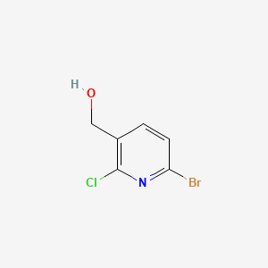 (6-Bromo-2-chloropyridin-3-yl)methanol chemical structure (CAS 1227599-35-0)