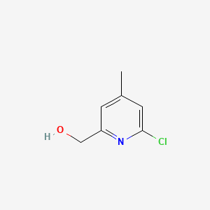 (6-Chloro-4-methylpyridin-2-yl)methanol chemical structure (CAS 1227601-23-1)