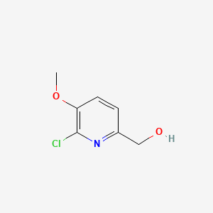 (6-Chloro-5-methoxy-pyridin-2-yl)-methanol chemical structure (CAS 1227602-31-4)