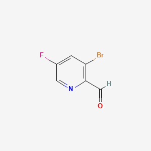 3-Bromo-5-fluoropicolinaldehyde chemical structure (CAS 1227603-05-5)