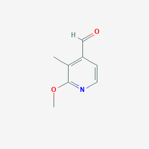 2-Methoxy-3-methylisonicotinaldehyde chemical structure (CAS 1227603-19-1)