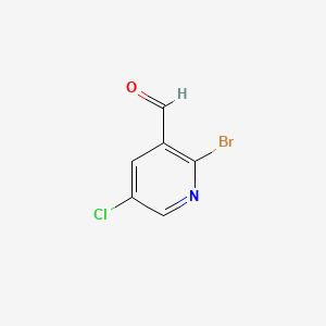 2-Bromo-5-chloronicotinaldehyde chemical structure (CAS 1227605-52-8)