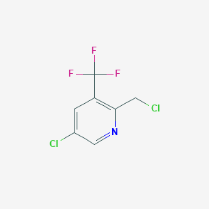 5-Chloro-2-(chloromethyl)-3-(trifluoromethyl)pyridine chemical structure (CAS 1227606-22-5)