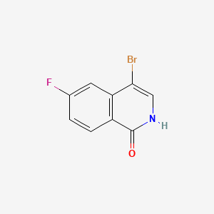 4-Bromo-6-fluoroisoquinolin-1(2H)-one chemical structure (CAS 1227607-99-9)