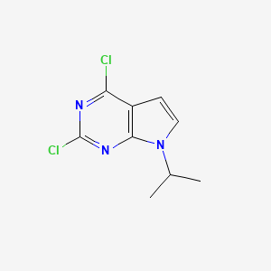 2,4-Dichloro-7-isopropyl-7H-pyrrolo[2,3-d]pyrimidine chemical structure (CAS 1227635-12-2)