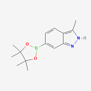3-Methyl-6-(4,4,5,5-tetramethyl-1,3,2-dioxaborolan-2-yl)-1H-indazole chemical structure (CAS 1227911-51-4)
