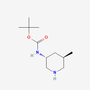 tert-Butyl ((3R,5R)-5-methylpiperidin-3-yl)carbamate chemical structure (CAS 1227919-32-5)
