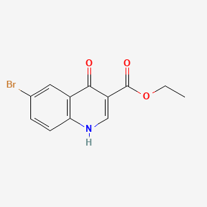 Ethyl 6-bromo-4-hydroxyquinoline-3-carboxylate chemical structure (CAS 122794-99-4)