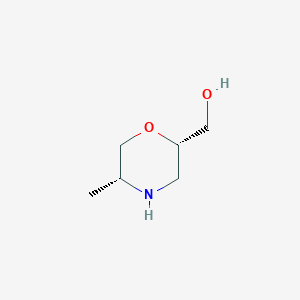 ((2S,5R)-5-Methylmorpholin-2-yl)methanol chemical structure (CAS 1227999-71-4)