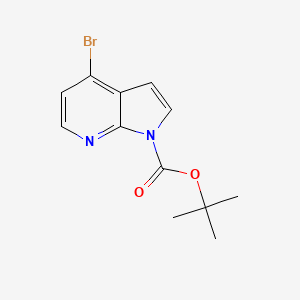 tert-Butyl 4-bromo-1H-pyrrolo[2,3-b]pyridine-1-carboxylate chemical structure (CAS 1228014-35-4)