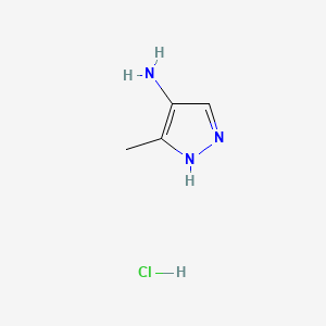 3-Methyl-1H-pyrazol-4-amine hydrochloride chemical structure (CAS 1228070-91-4)