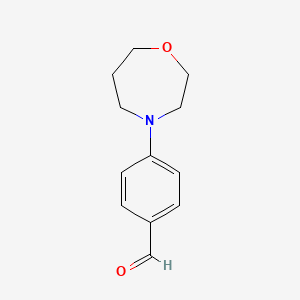 4-(1,4-Oxazepan-4-yl)benzaldehyde chemical structure (CAS 1228098-29-0)