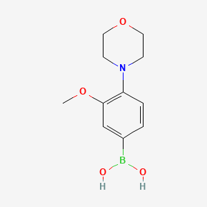 (3-Methoxy-4-morpholinophenyl)boronic acid chemical structure (CAS 1228182-92-0)