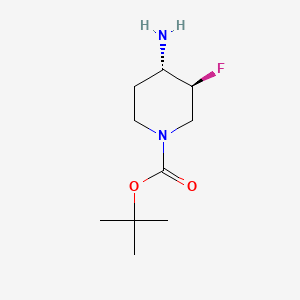 (3S,4S)-tert-Butyl 4-amino-3-fluoropiperidine-1-carboxylate chemical structure (CAS 1228185-45-2)