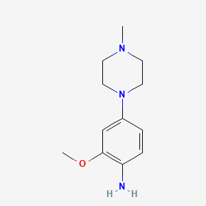 2-Methoxy-4-(4-methylpiperazin-1-yl)aniline chemical structure (CAS 122833-04-9)
