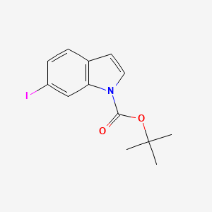 tert-Butyl 6-iodo-1H-indole-1-carboxylate chemical structure (CAS 1228349-18-5)