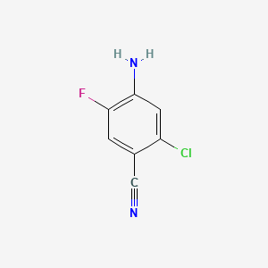 4-Amino-2-chloro-5-fluorobenzonitrile chemical structure (CAS 1228376-68-8)