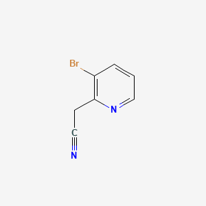 2-(3-Bromopyridin-2-yl)acetonitrile chemical structure (CAS 122851-60-9)
