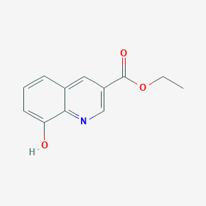 Ethyl 8-hydroxyquinoline-3-carboxylate chemical structure (CAS 122855-37-2)