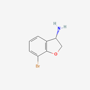 (S)-7-Bromo-2,3-dihydrobenzofuran-3-amine chemical structure (CAS 1228557-01-4)