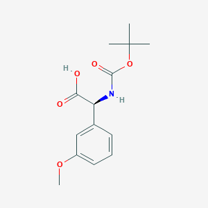 Boc-(S)-2-amino-2-(3-methoxyphenyl)acetic acid chemical structure (CAS 1228557-42-3)