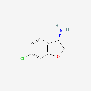 (S)-6-Chloro-2,3-dihydrobenzofuran-3-amine chemical structure (CAS 1228561-83-8)