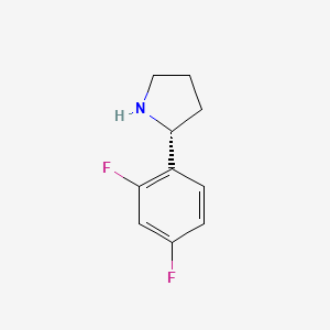 (R)-2-(2,4-Difluorophenyl)pyrrolidine chemical structure (CAS 1228569-91-2)