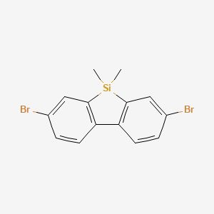 3,7-Dibromo-5,5-dimethyl-5H-dibenzo[b,d]silole chemical structure (CAS 1228595-79-6)