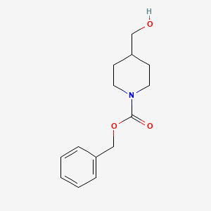 Benzyl 4-(hydroxymethyl)piperidine-1-carboxylate chemical structure (CAS 122860-33-7)