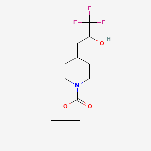 tert-Butyl 4-(3,3,3-trifluoro-2-hydroxypropyl)piperidine-1-carboxylate chemical structure (CAS 1228631-10-4)