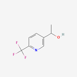 1-(6-(Trifluoromethyl)pyridin-3-yl)ethanol chemical structure (CAS 1228631-54-6)