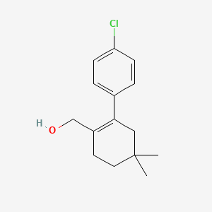 (2-(4-Chlorophenyl)-4,4-dimethylcyclohex-1-enyl)methanol chemical structure (CAS 1228780-51-5)
