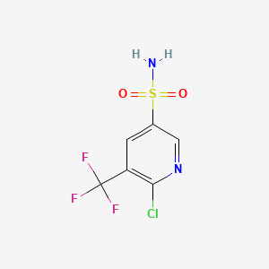 6-Chloro-5-(trifluoromethyl)pyridine-3-sulfonamide chemical structure (CAS 1228875-16-8)