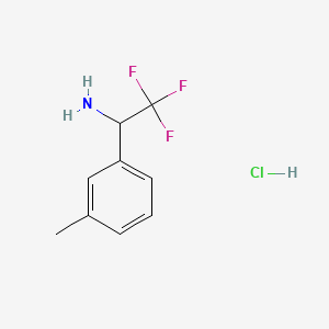 2,2,2-Trifluoro-1-(m-tolyl)ethan-1-amine hydrochloride chemical structure (CAS 1228879-32-0)