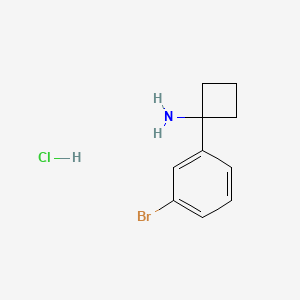 1-(3-Bromophenyl)cyclobutanamine hydrochloride chemical structure (CAS 1228879-34-2)