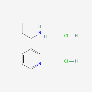 1-(3-Pyridyl)-1-propylamine Dihydrochloride chemical structure (CAS 1228879-41-1)