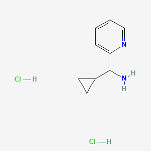 Cyclopropyl(pyridin-2-yl)methanamine dihydrochloride chemical structure (CAS 1228880-19-0)