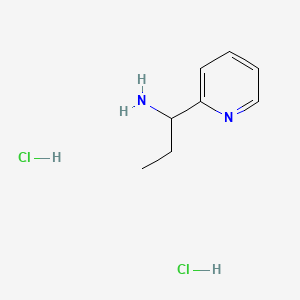 1-(Pyridin-2-yl)propan-1-amine dihydrochloride chemical structure (CAS 1228880-20-3)